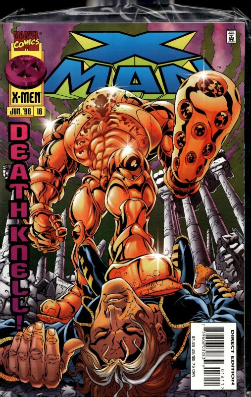 X-Man #16 (1996), raw, ungraded comic book — front cover