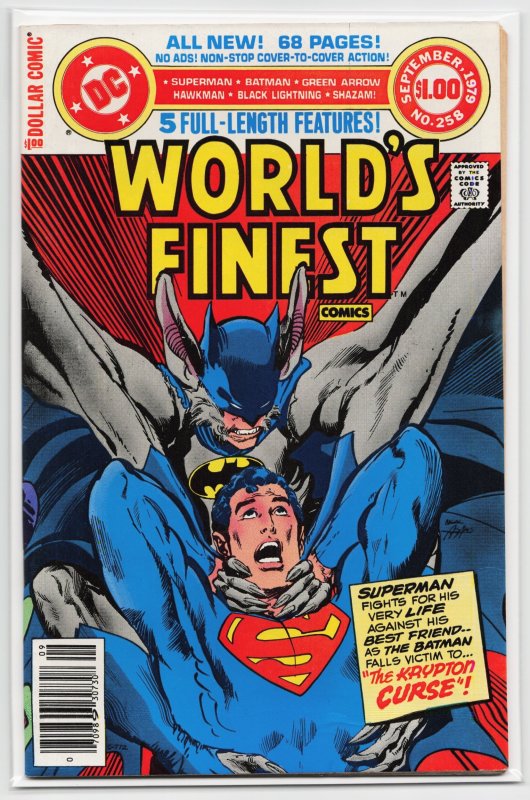 World's Finest Comics #258 (DC Comics, 1979), raw, ungraded comic book — front cover