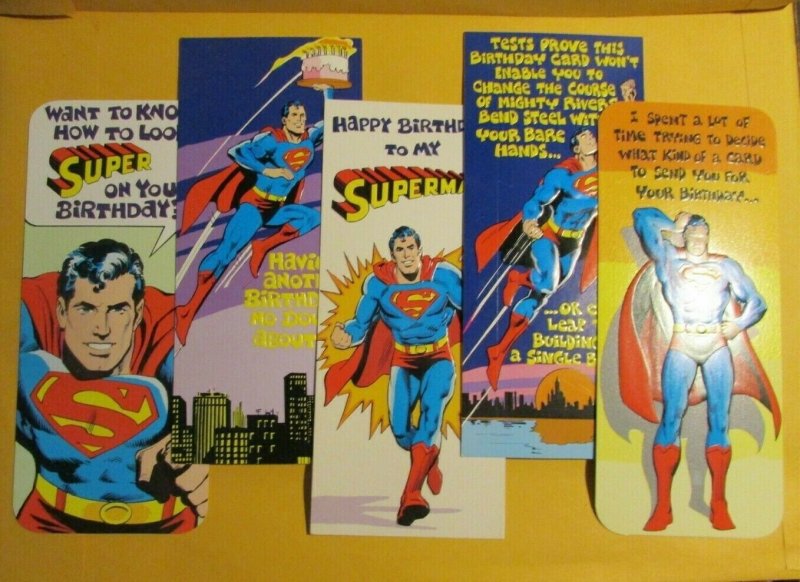 1978 Superman Mark 1 Greeting Card #8 11 13 15 17 Birthday Mixed LOT of 5 (1978), raw, ungraded comic book — front cover