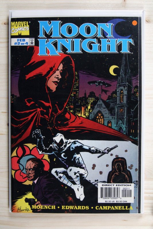 Moon Knight #2 (Marvel Comics, 1998), raw comic book in NM- 9.2 condition — front cover