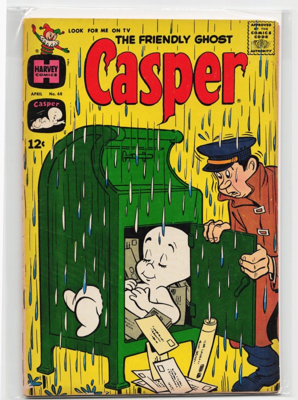 The Friendly Ghost Casper #68 (Harvey Comics, 1964), raw, ungraded comic book — front cover