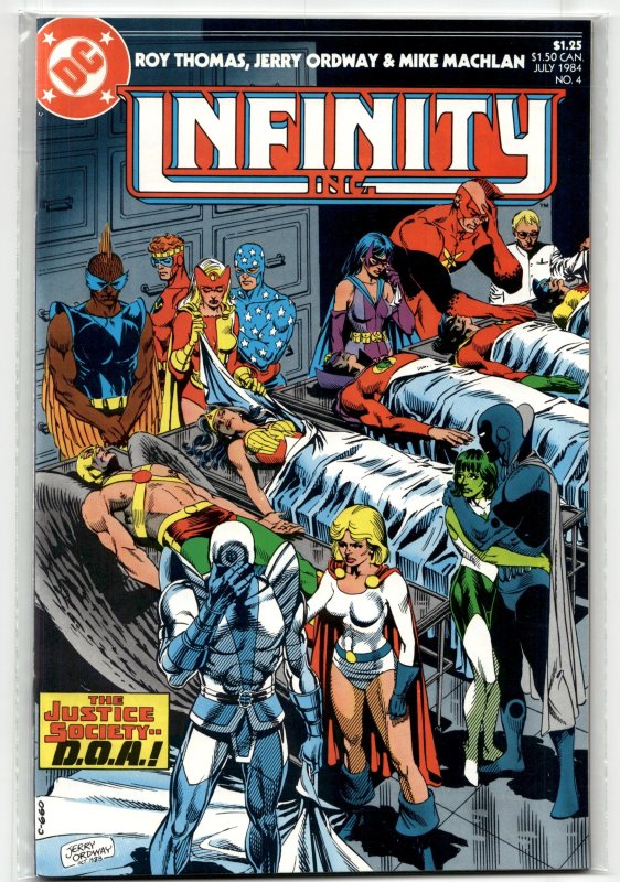 Infinity, Inc #4 (DC Comics, 1984), raw, ungraded comic book — front cover