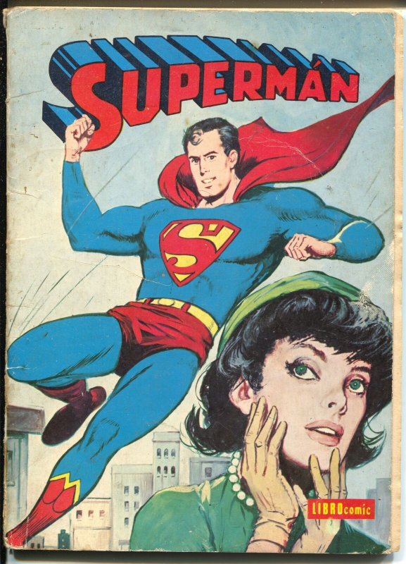 Superman 1962-Libra Comics-Spanish Language-Golden & Silver Age-G- (1962), raw, ungraded comic book — front cover