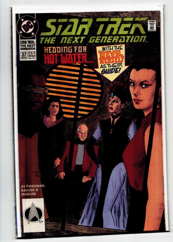 Star Trek: The Next Generation #37 (DC Comics, 1992), raw, ungraded comic book — front cover