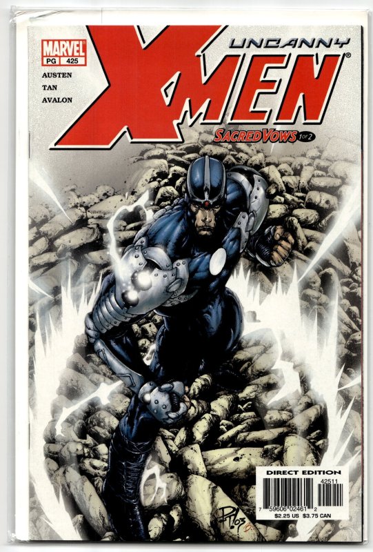 The Uncanny X-Men #425 (Marvel Comics, 2003), raw, ungraded comic book — front cover