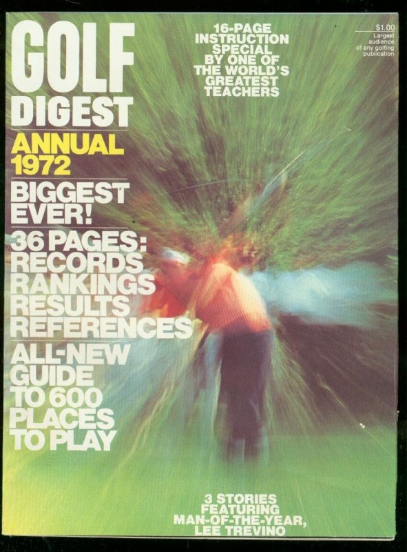 Golf Digest Annual 1972-Lee Trevino Cover-Photos & Stats VF (1972), raw comic book in VF condition — front cover