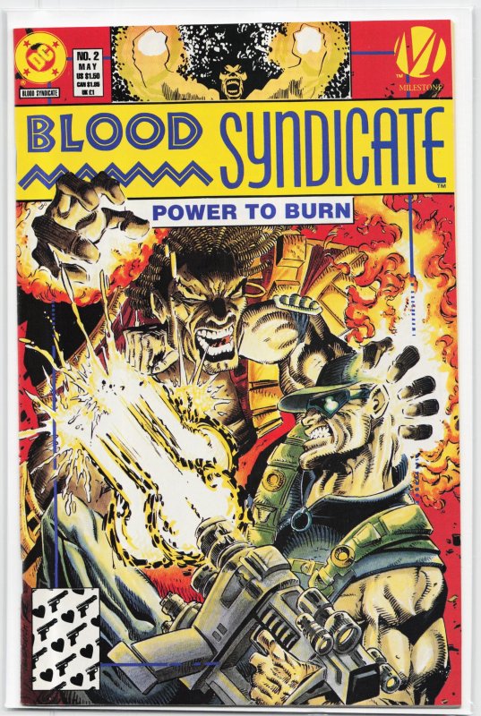 Blood Syndicate #2 (DC Comics, 1993), raw, ungraded comic book — front cover