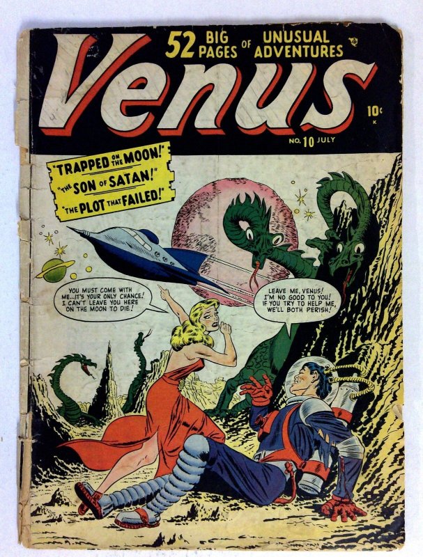 Venus #10 (Timely Comics, 1950), raw, ungraded comic book — front cover
