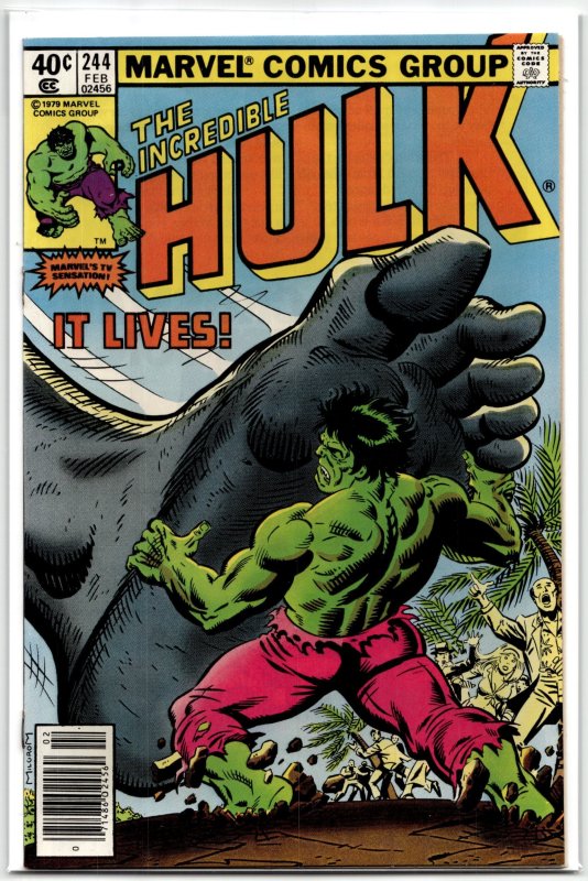 The Incredible Hulk #244 (Marvel Comics, 1980), raw, ungraded comic book — front cover