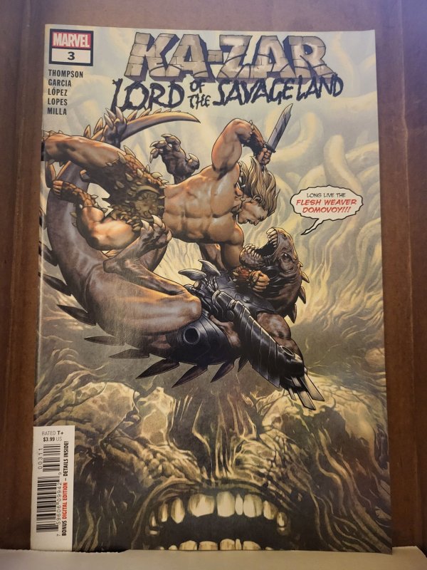 Ka-Zar: Lord of the Savage Land #3 (2022), raw, ungraded comic book — front cover