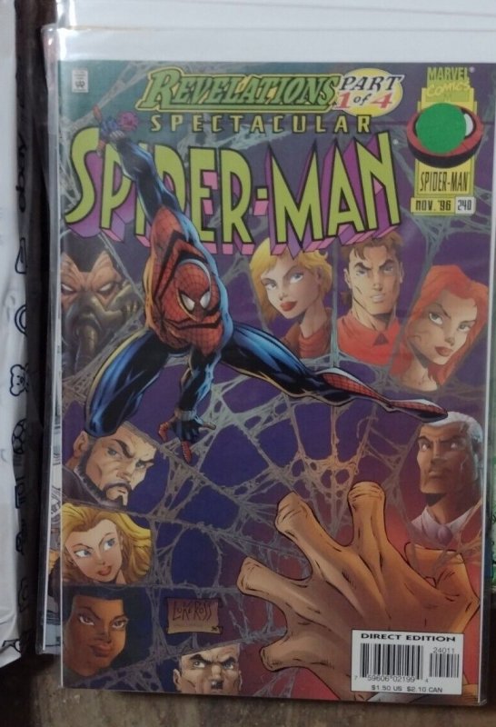 Spectacular Spider-Man #240 (Marvel Comics, 1996), raw, ungraded comic book — front cover