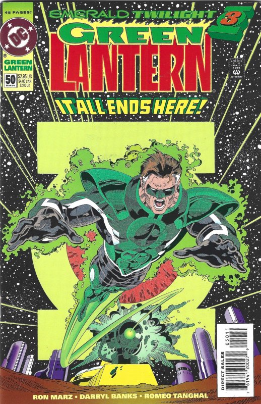 Green Lantern #50 (DC Comics, 1994), raw, ungraded comic book — front cover