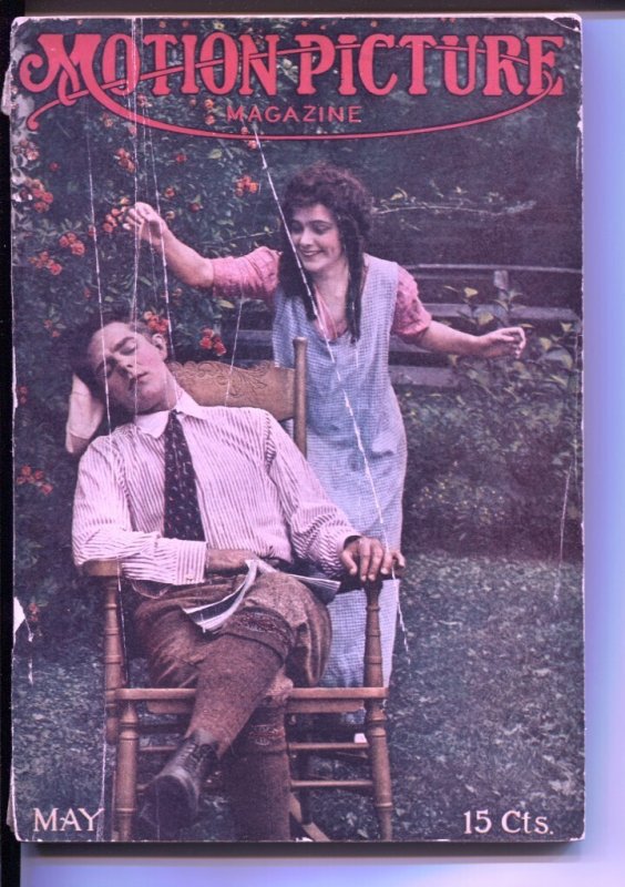 MAG: Motion Picture Magazine 5/1915-Lillian Gish-Charlie Chaplin-pulp-VG-, raw comic book in VG- condition — front cover