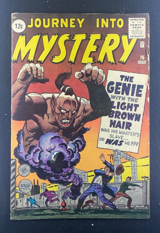 Journey into Mystery #76 (Marvel Comics, 1952), raw comic book in VG- 3.5 condition — front cover