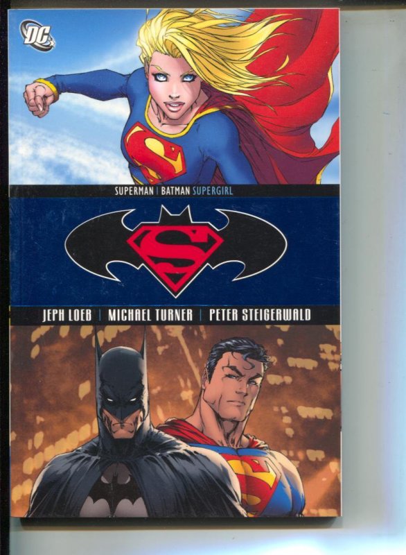 Superman-Batman-Supergirl-Jeph Loeb-Michael Turner-TPB-trade, raw, ungraded comic book — front cover