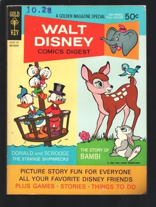 Walt Disney Comic Digest #5 (Gold Key Comics, 1968), raw, ungraded comic book — front cover