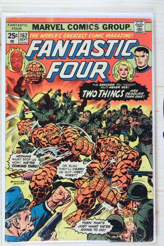 Fantastic Four #162 (Marvel Comics, 1975), raw comic book in FN 6.0 condition — front cover