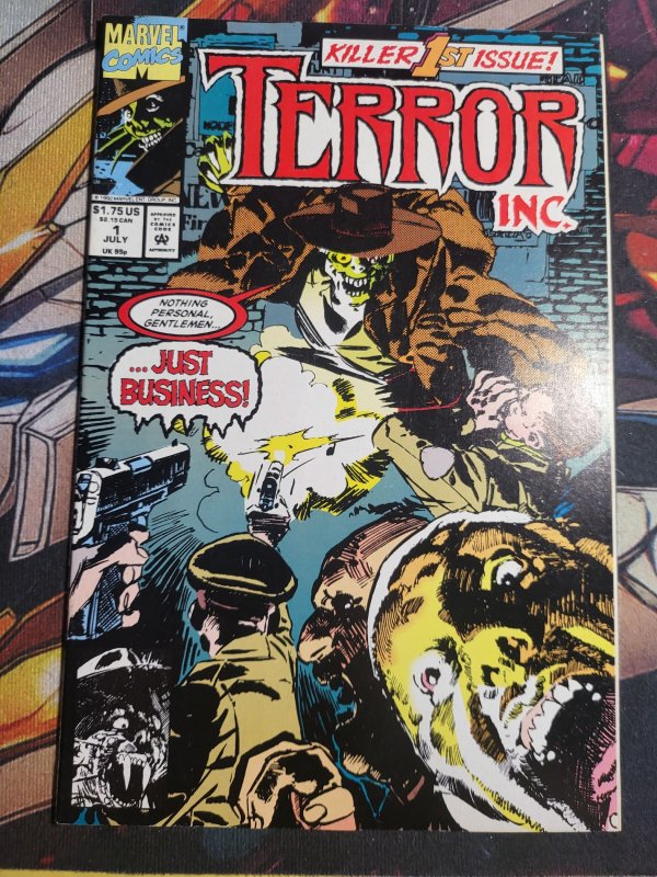 Terror Inc #1 (1992), raw, ungraded comic book — front cover