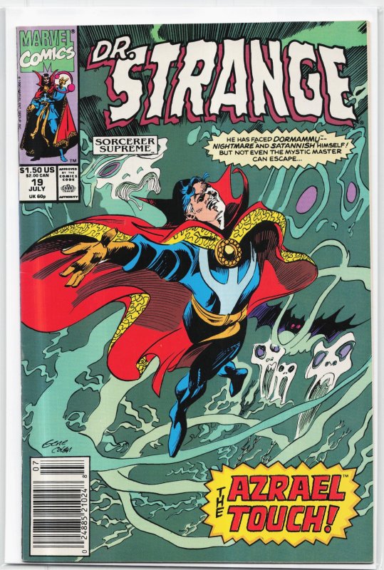 Doctor Strange, Sorcerer Supreme #19 (Marvel Comics, 1990), raw, ungraded comic book — front cover