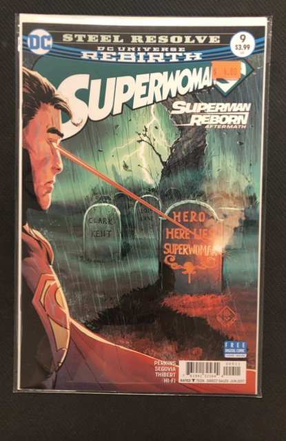 Superwoman #9 (2017), raw, ungraded comic book — front cover