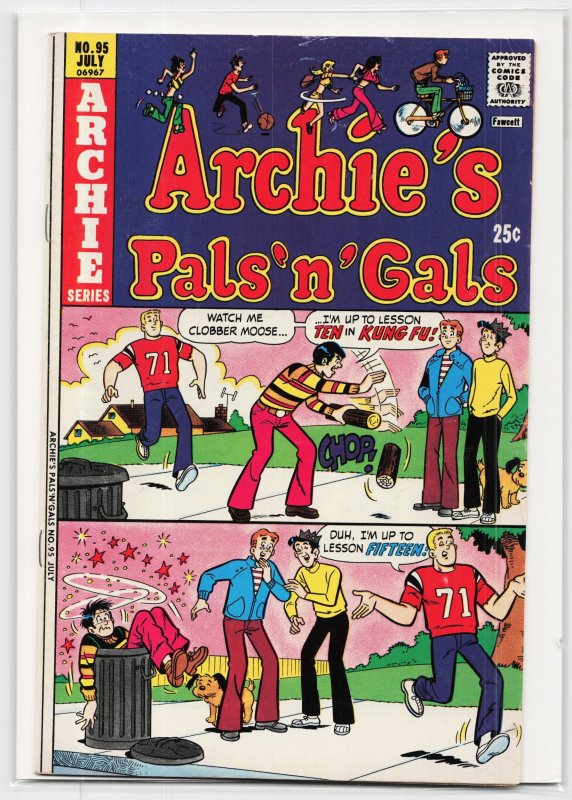 Archie's Pals 'N' Gals #95 (Archie Comics, 1975), raw, ungraded comic book — front cover