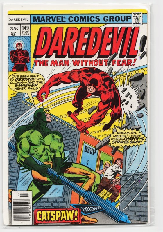 Daredevil #149 (Marvel Comics, 1977), raw, ungraded comic book — front cover