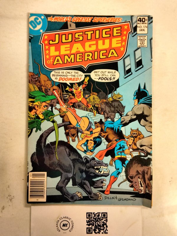 Justice League of America #174 (DC Comics), raw comic book in FN condition — front cover