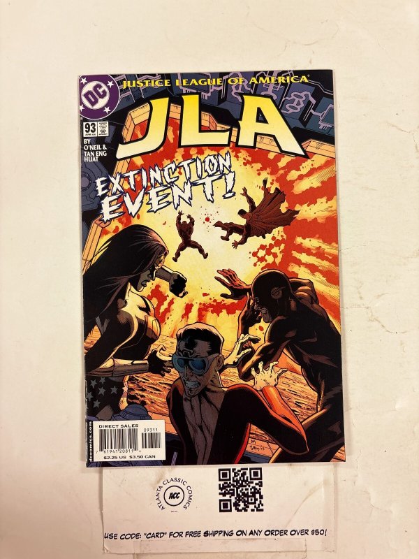 JLA #93 (DC Comics), raw comic book in NM condition — front cover