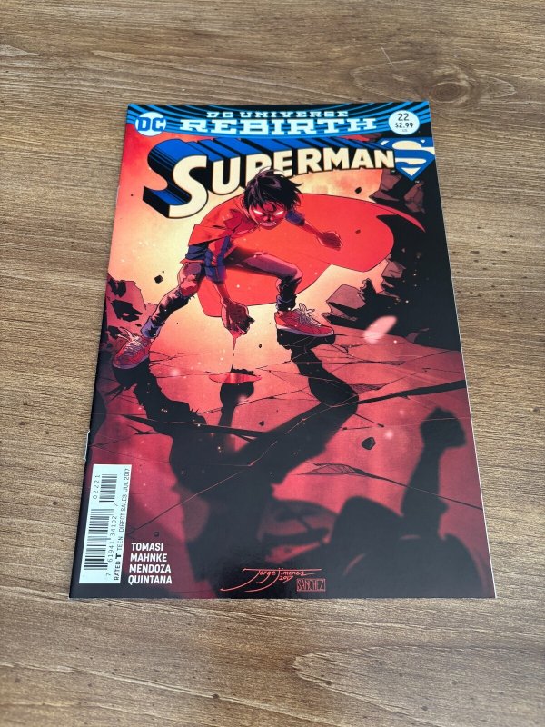 Superman #22 (DC Comics), raw comic book in NM condition — front cover