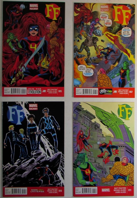 FF Lot of 4 #5, 7, 10, 11 Marvel Comics 2013 NM 2nd Series 1st Print Comic Books (Marvel Comics, 2013), raw comic book in NM condition — front cover