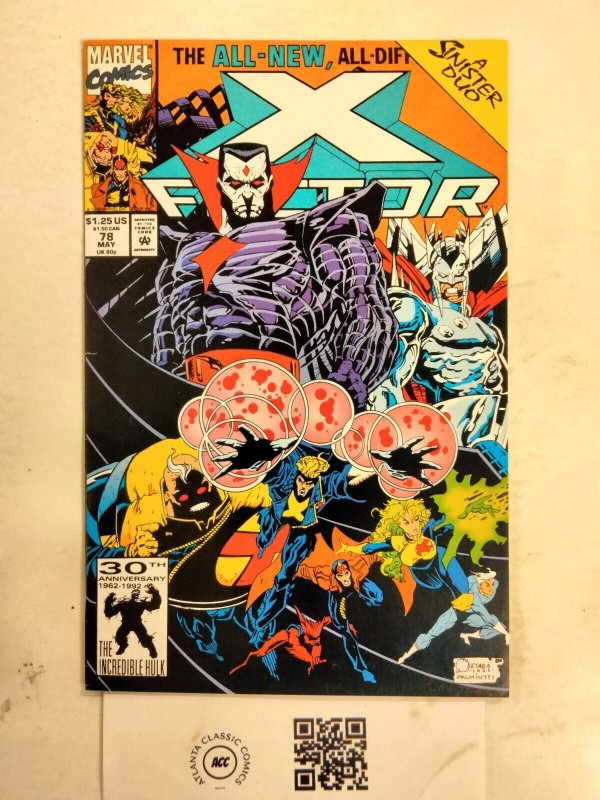 X-Factor #78 (Marvel Comics, 1992), raw comic book in NM condition — front cover
