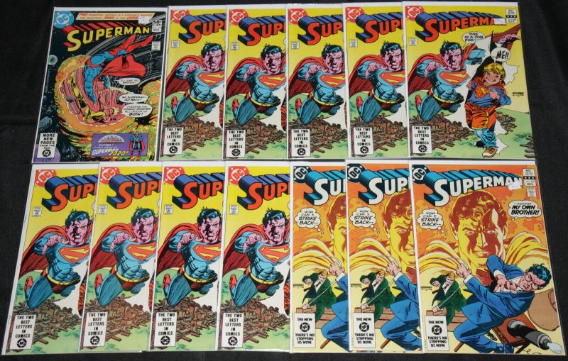 DC Bronze-Modern Superman Titles 85 Mid-High Grade Comic Lot Vf-Nm (DC Comics), raw comic book in NM condition — front cover