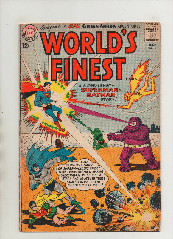 World's Finest #134 (DC Comics, 1963), raw comic book in 4.5 condition — front cover