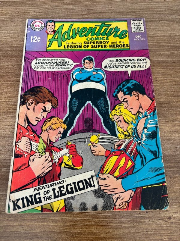 Adventure Comics #375 (DC Comics, 1968), raw comic book in VG/FN condition — front cover