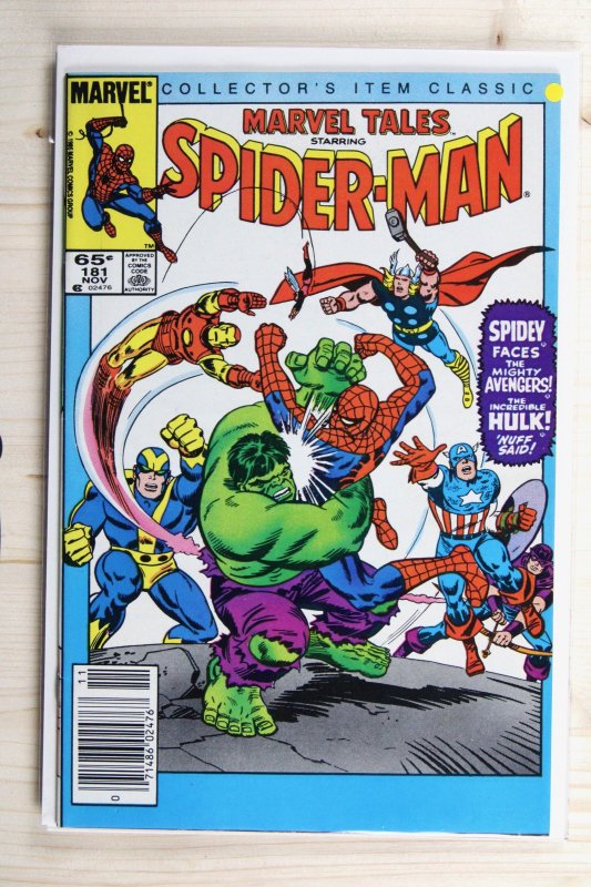 Marvel Tales #181 (Marvel Comics, 1985), raw comic book in VF/NM 9.0 condition — front cover