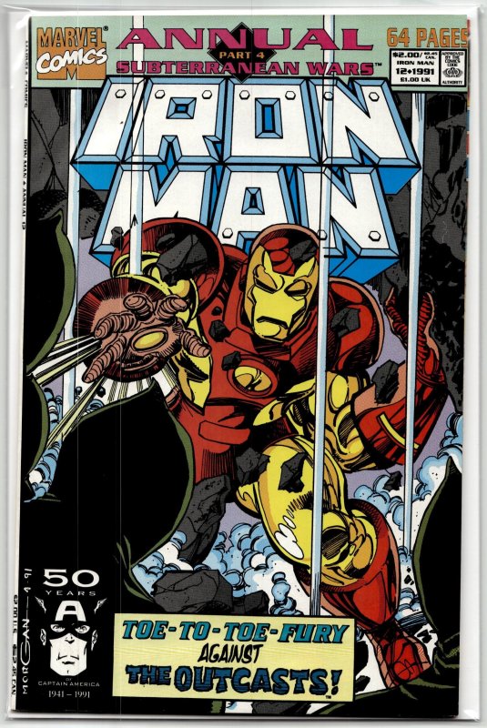 Iron Man Annual #12 (Marvel Comics, 1991), raw, ungraded comic book — front cover