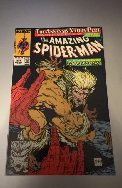 The Amazing Spider-Man #324 (Marvel Comics, 1989), raw, ungraded comic book — front cover