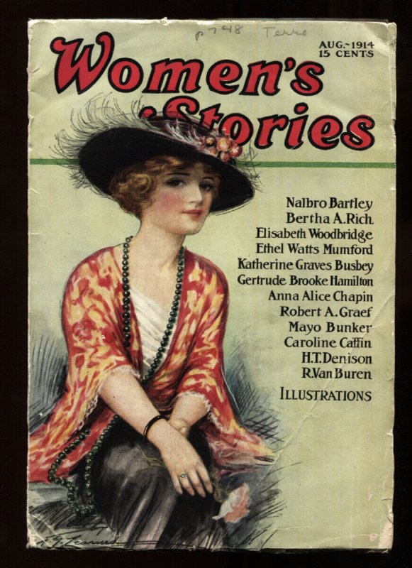 Women's Stories Aug 1914-Extremely Rare Street and Smith Pulp Magazine (Street & Smith), raw, ungraded comic book — front cover