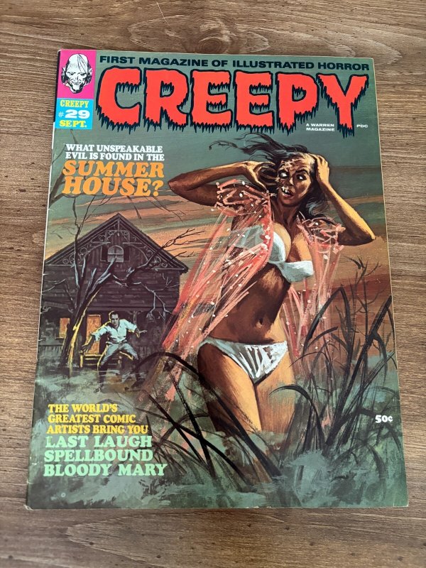 Creepy #29 (Warren Publishing), raw comic book in VF condition — front cover