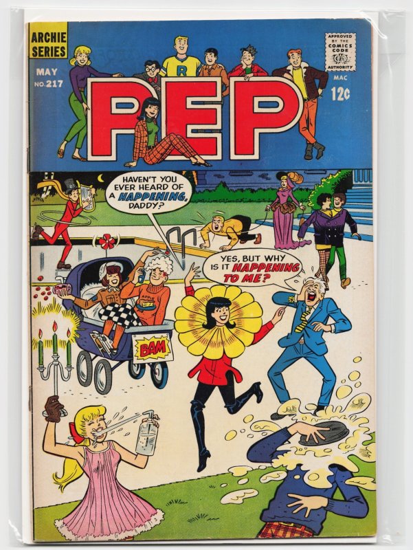 Pep Comics #217 (Archie Comics, 1968), raw, ungraded comic book — front cover