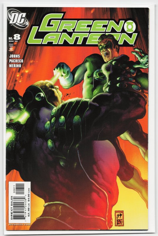 Green Lantern #8 (DC Comics, 2006), raw, ungraded comic book — front cover