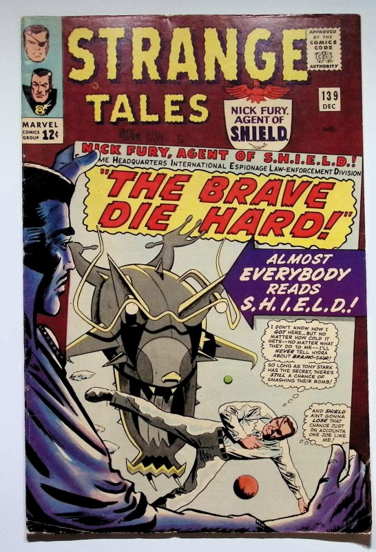 Strange Tales #139 (Marvel Comics, 1965), raw, ungraded comic book — front cover