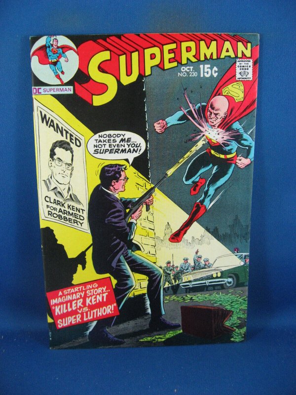 Superman #230 (DC Comics, 1969), raw comic book in VF condition — front cover