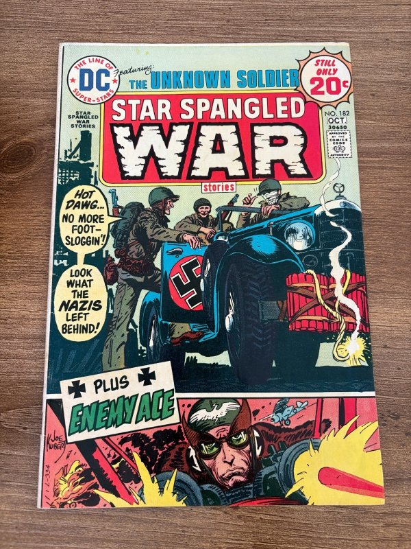 Star Spangled War Stories #182 (DC Comics), raw comic book in VF condition — front cover