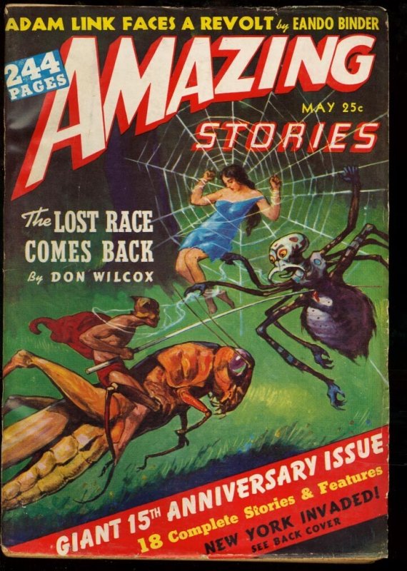 Pulp: Amazing Stories 1941 May-Pulp-J. Allen St. John Cvr FN (St. John Publications, 1941), raw comic book in FN condition — front cover