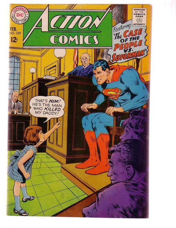 Action Comics #359 (DC Comics, 1968), raw comic book in FN condition — front cover