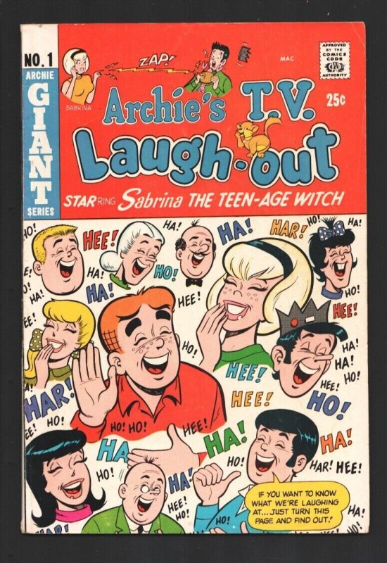 Archie's TV Laugh-Out #1 (1969), raw, ungraded comic book — front cover