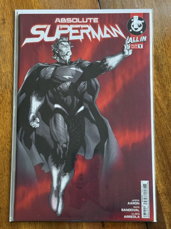 Absolute Superman #1 (DC Comics, 2025), raw comic book in NM+ 9.6 condition — front cover