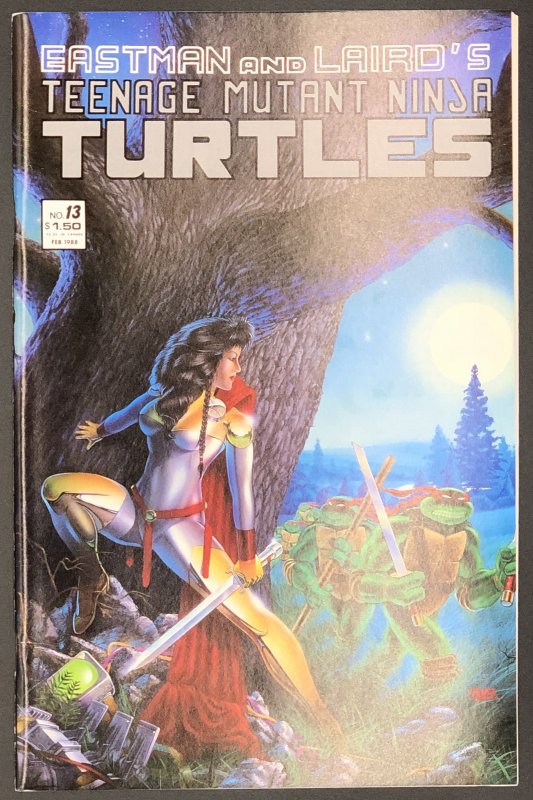 Teenage Mutant Ninja Turtles #13 (Mirage Studios, 1988), raw comic book in NM- condition — front cover