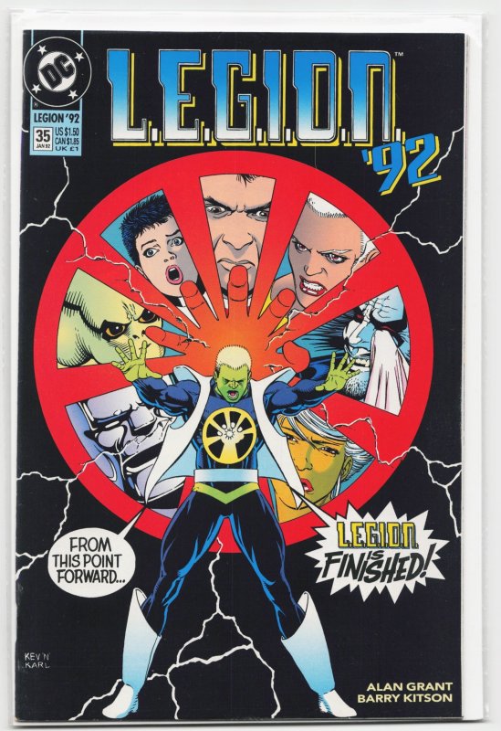 L.e.g.i.o.n #35 (DC Comics, 1992), raw, ungraded comic book — front cover